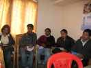 From left: DPOs  Sonitpur and Tinsukia and new staff from different districts ( District Family Planning Counselors Jogananda Dutta for Dibrugarh,Ridip Bordoloi for Sonitpur and Ritiz Gogoi for Tinsukia) at  a discussion with Managing Trustee and senior staff in Dibrugarh office, Nov 2009