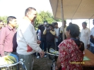 Distribution of bicycles to ASHAs by the Deputy Commissioner, Shri GD Tripathi