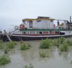 SB Swaminathan anchored at a compartively safer location.This was where the team was stranded for four days