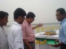 The Joint Director Health of Nalbari district, Dr Probin Choudhury (red  shirt) inaugurating the Nalbari Health Clinic on 18 March,2009.  Also seen are Medical officers of Nalbari Boat Clinic, Dr Himanshu Mazumdar, Dr Ruhul Haque (right) and Block Programme Manager, NRHM, Shafiqul Haque (extreme left)