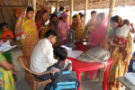A health camp at Barpeta's Muwamari char- women undergoing health and ante natal check up.