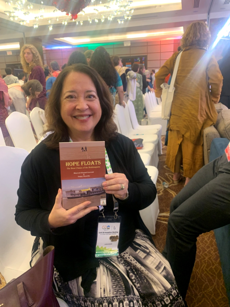 Alison Lynn Richards- Director, Intel Corporation was presented a book on the Book Clinics, "Hope Floats- The Boat Clinics of the Brahmaputra"