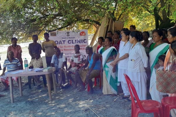 At Bogoribari, The BBC Team Interviewed The Village Headman Of Pamua Island Village, Haren Pegu. They Also Interviewed A Few Pregnant Women Who Came For Their Routine Ante-Natal Care (ANC) Check-ups.