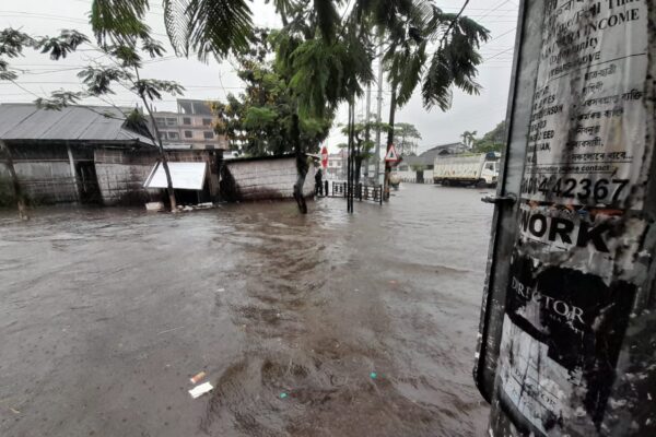 A Flooded Dibrugarh Town, A Glimpse From The Joint Director Health’s Office On 1st July 2024.This Prominent Tea Town Of Upper Assam Was From Where C-NES Started Its First Boat Clinic Service Way Back In 2005