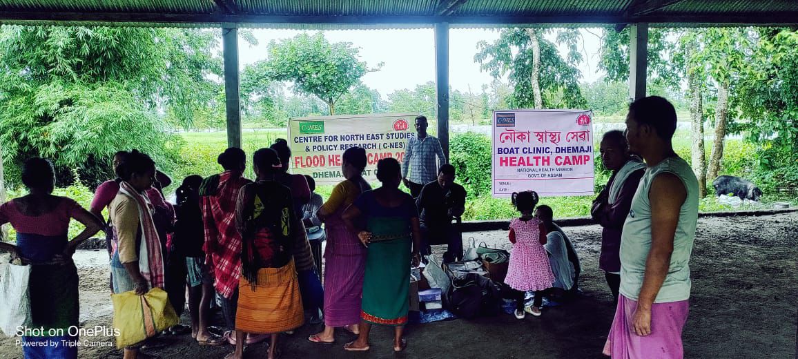 Flood Relief Camp at Bogoriguri on 1st July by Dhemaji Boat Clinic