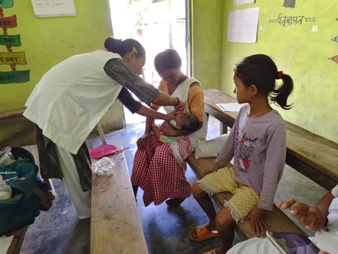 Health Camp at Bhekeli 2 by Boat Clinic Majuli