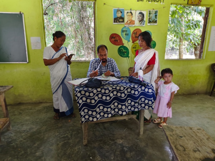 Health Camp at Bhekeli 2 by Boat Clinic Majuli