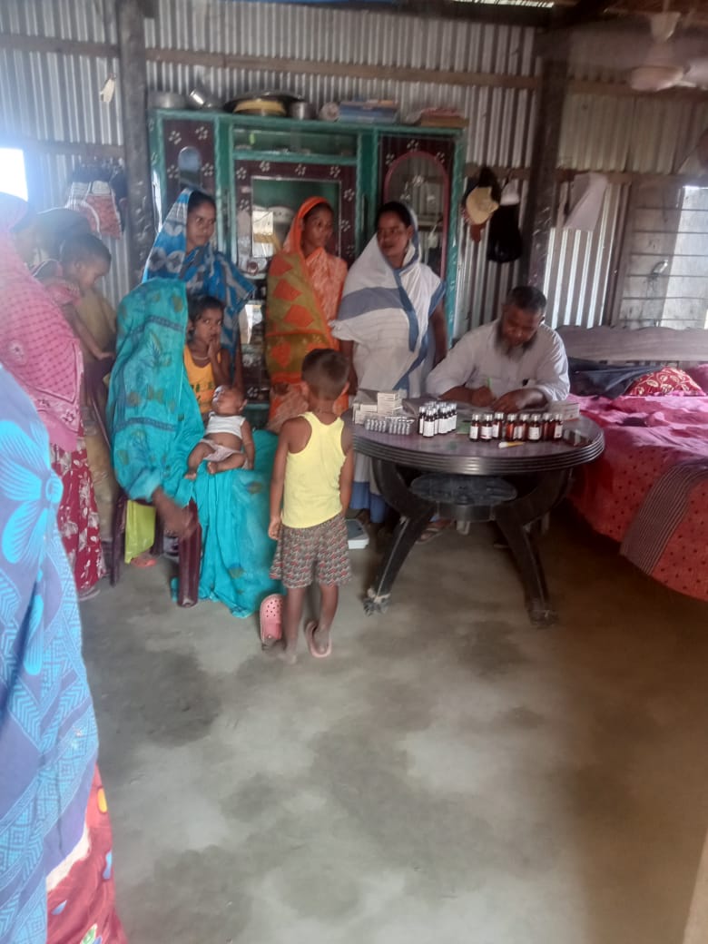 A health camp with ANC drive at Sewrapothar and Jahanara ghola villages conducted by Barpeta boat clinic unit 2 on 22nd September 2024